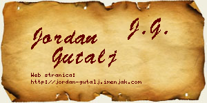 Jordan Gutalj vizit kartica